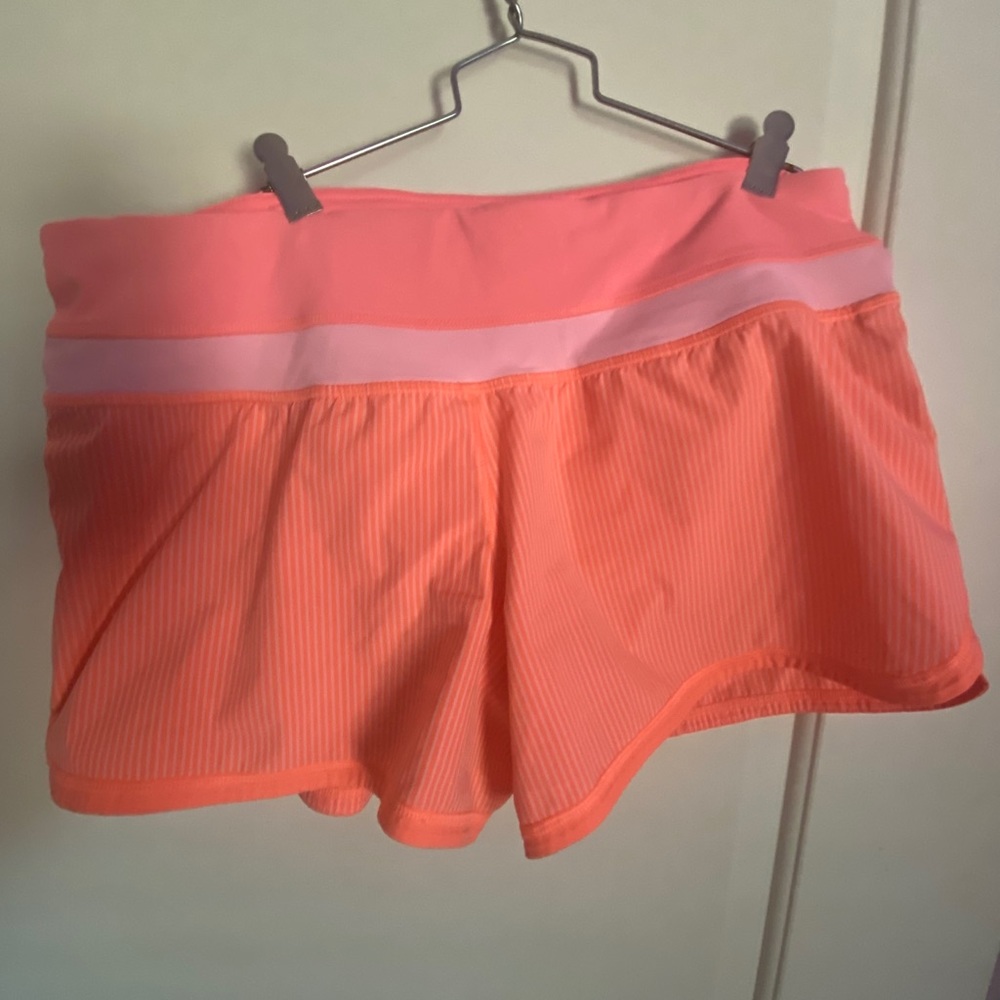 Coral Lululemon Shorts